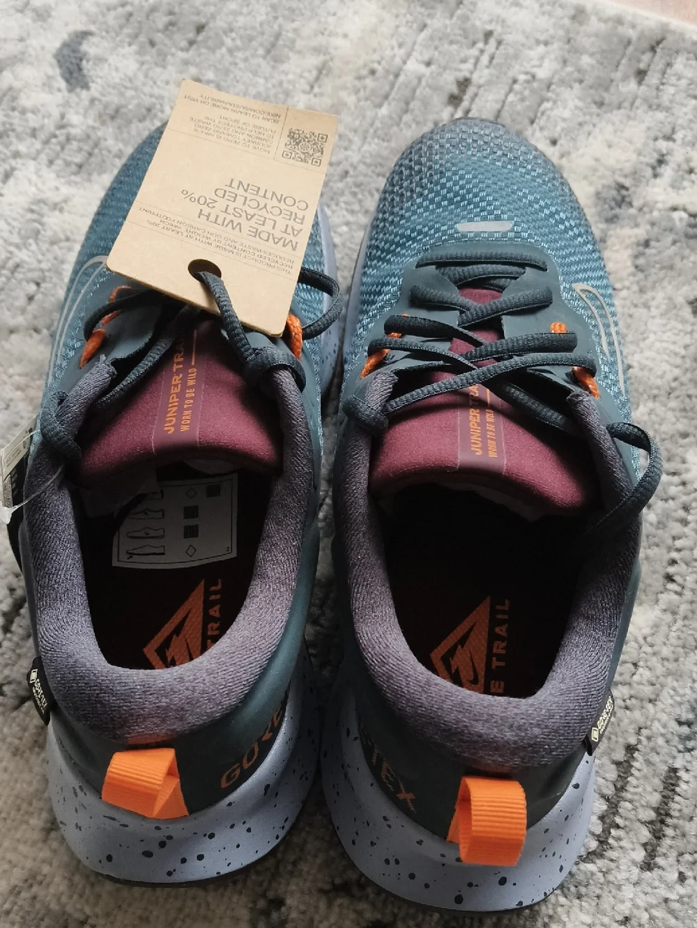 Nike Juniper Trail Running Shoes - Teal, Orange & Maroon Accents - Picture 2 of 5